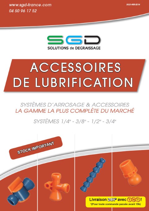 Catalogue Accessoires de lubrification : système d'arrosage et accessoires