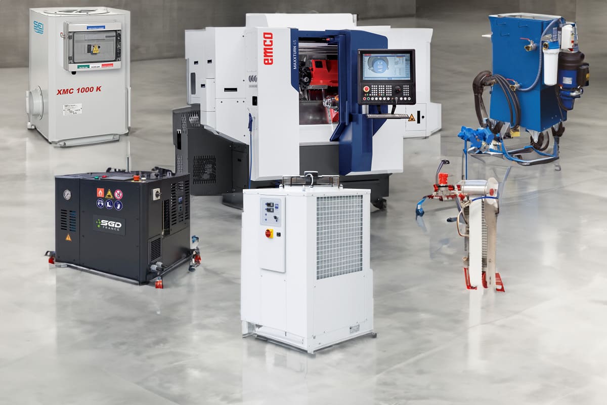 Périphériques machines outils et lubrification Haute pression