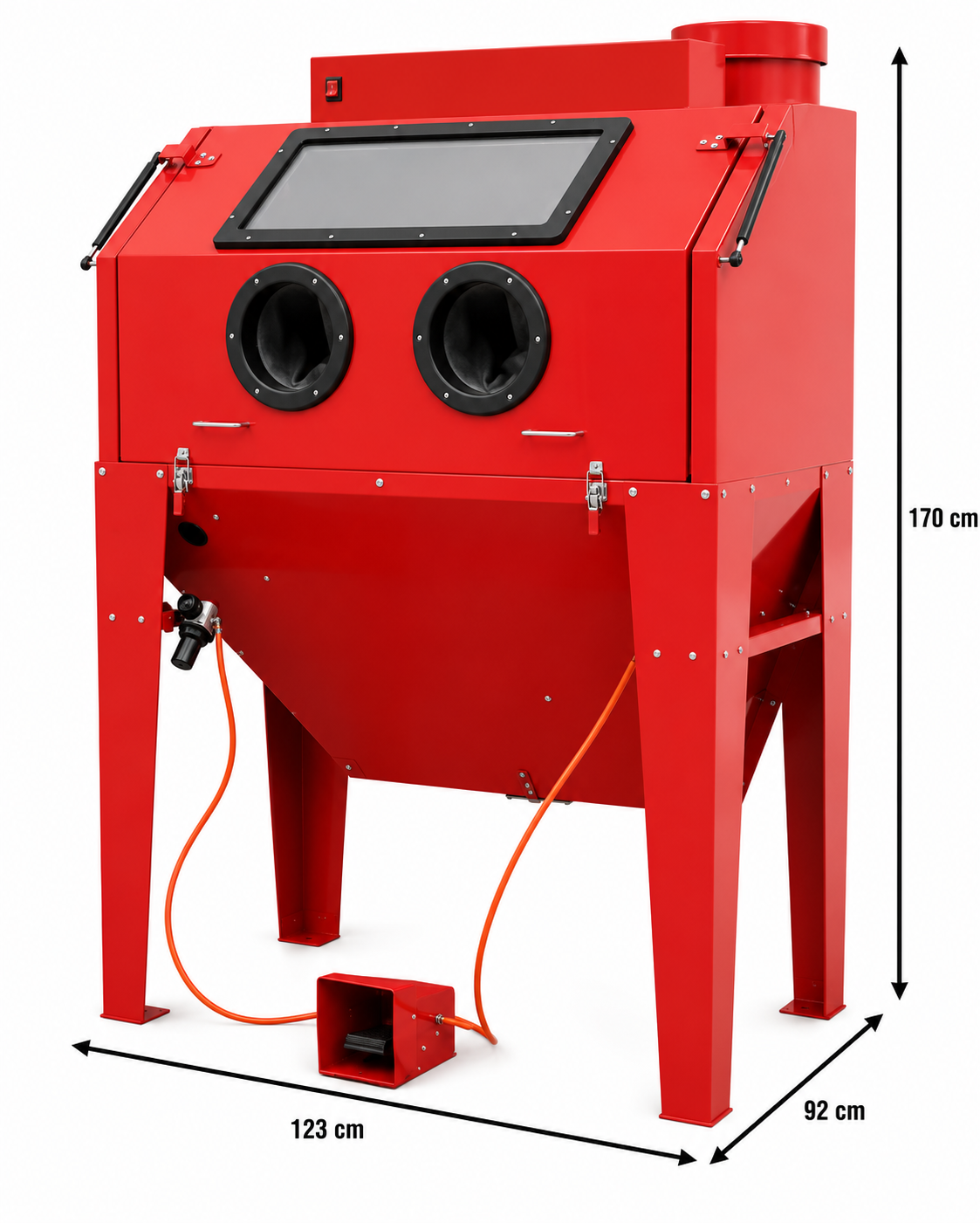 CS212 – CABINE DE SABLAGE  PORFESSIONELLE 390 L AVEC DÉPOUSSIÉREUR INTÉGRÉ – Image 3